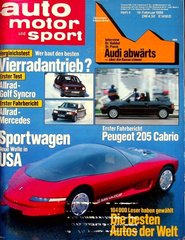 Deckblatt Auto Motor und Sport (04/1986)